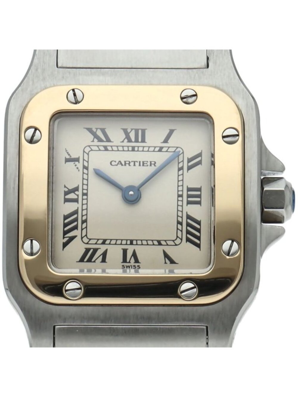 Cartier Santos Galbee SM Watch 18k Yellow Gold SS Ivory